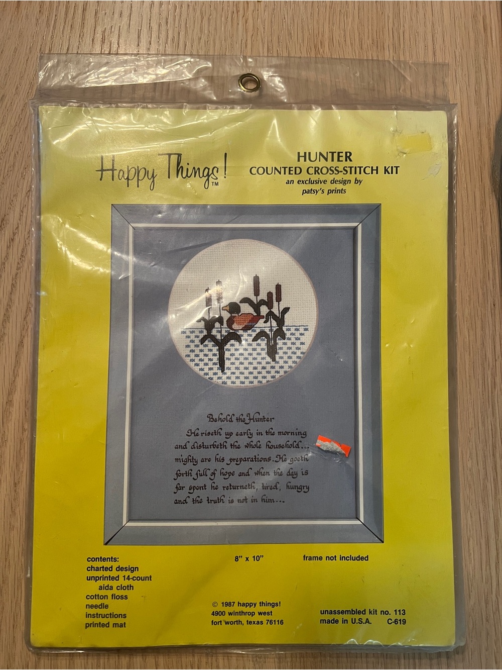 Vintage Happy Things! "Hunter" Counted Cross-Stitch Kit